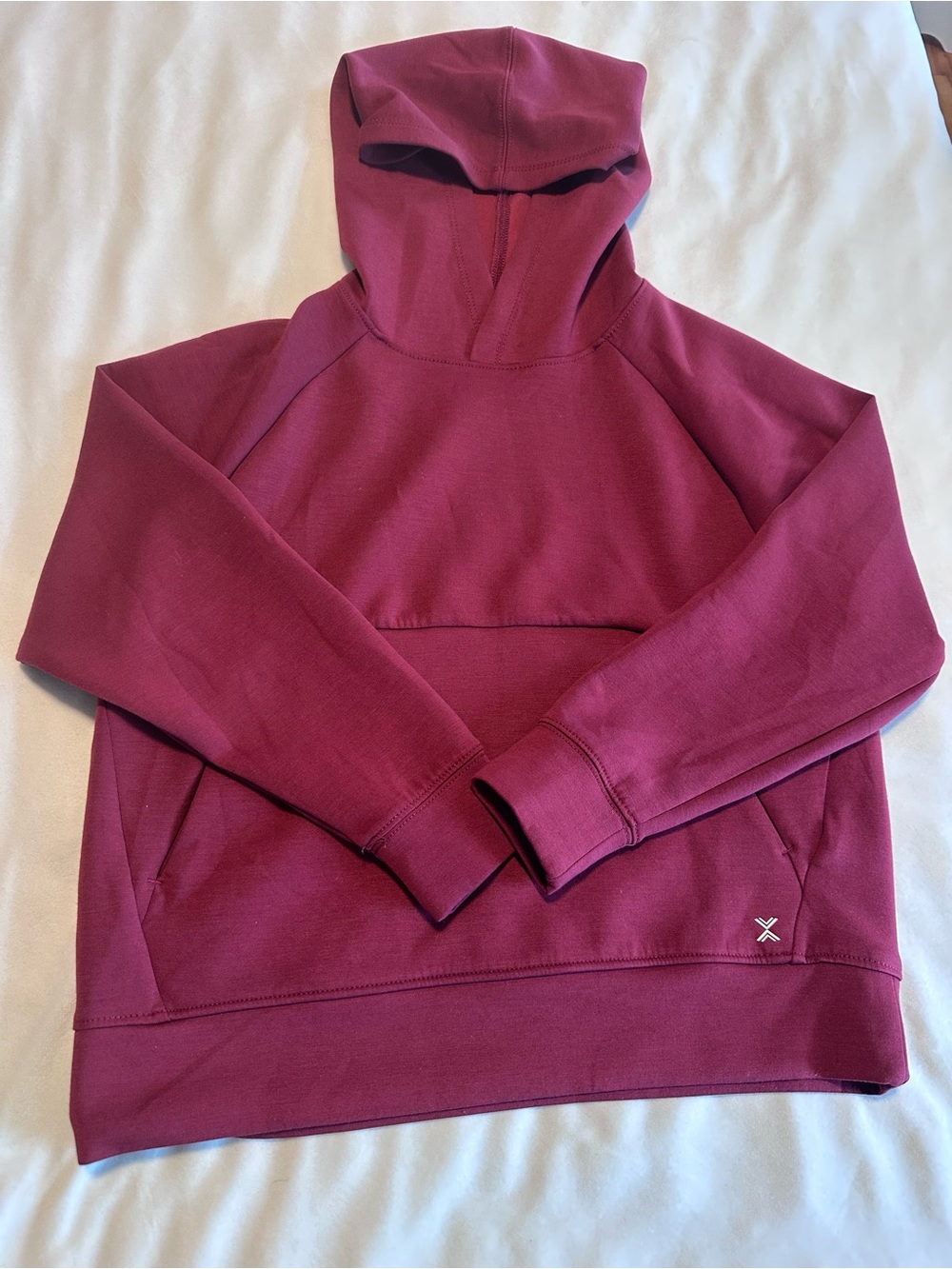 Xersion Men's Crewneck Hoodie in Berry Plum